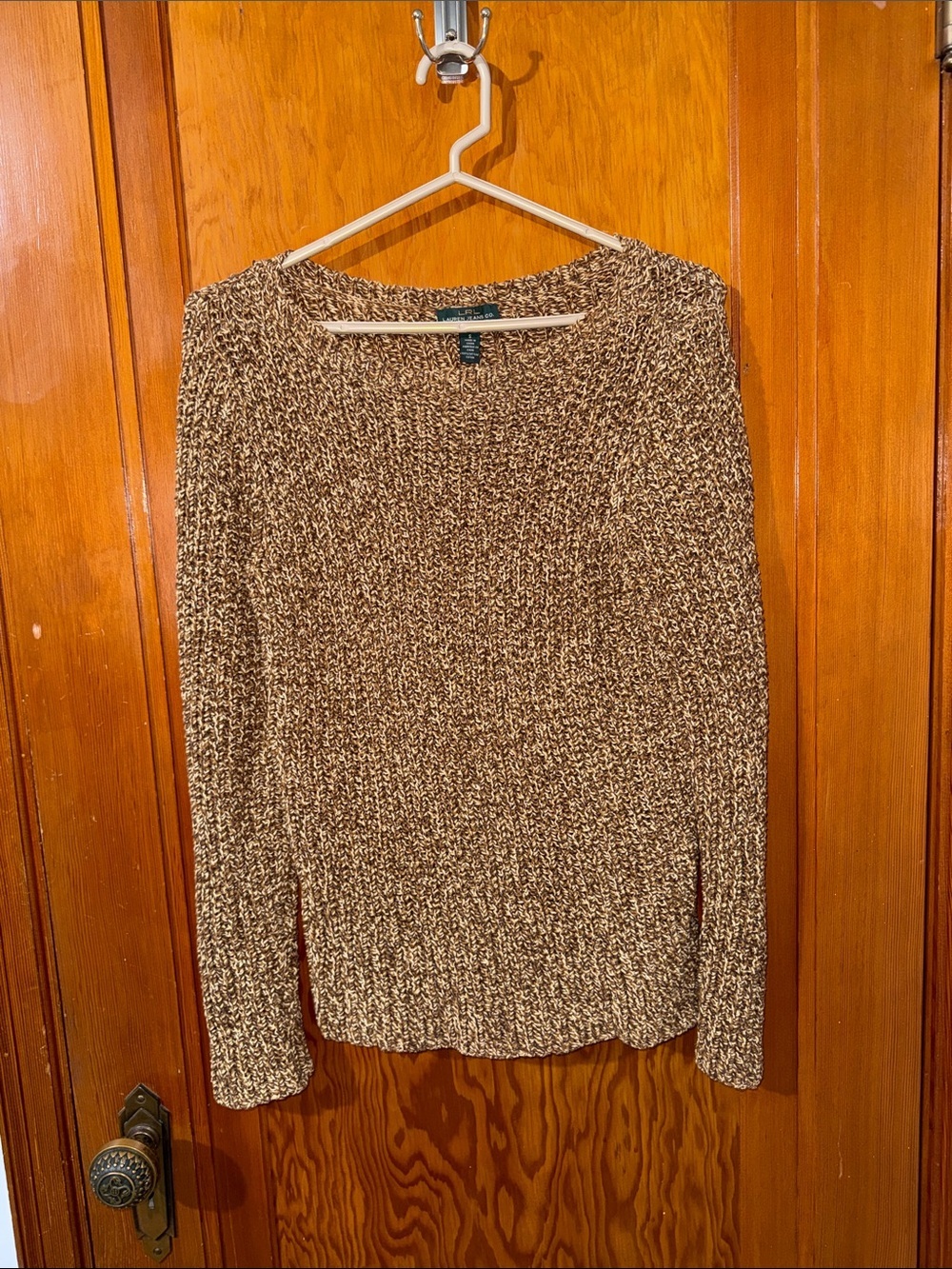 Lauren Ralph Lauren Brown Marled Crewneck Sweater
